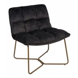 FOTEL DRAWED ANTRACIT VELVET - CHAIRS, STOOLS